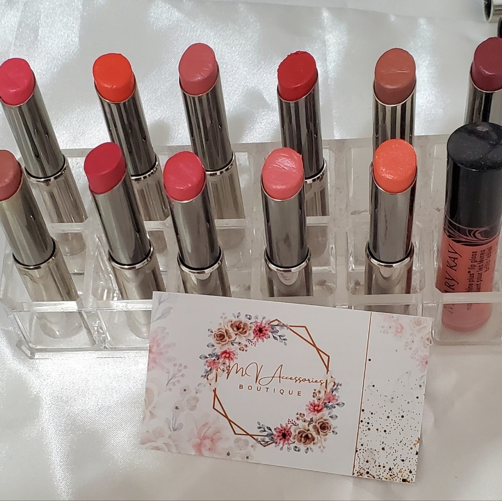 Mary Kay True Dimentions and Nourishing Lip Gloss Swatches Lipsticks 12pcs